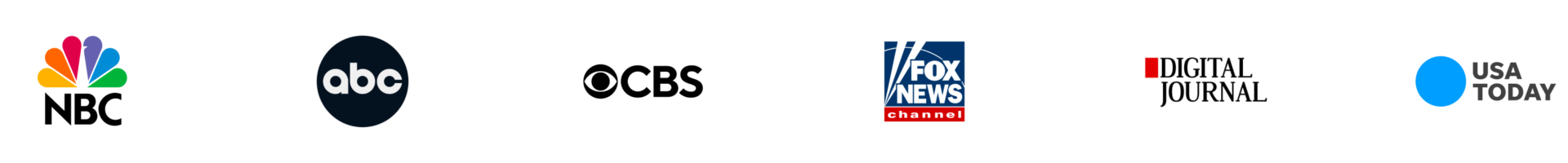 NBC, ABC, CBS, Fox News, Digital Journal, USA Today
